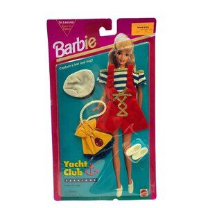Vintage 1994 NIP Barbie Mattel Yacht Club Fashions 13021 Shortall outfit shoes